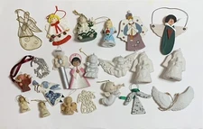 Christmas Angel Ornaments Lot 22 Assorted Styles Some Personalized Some Handmade