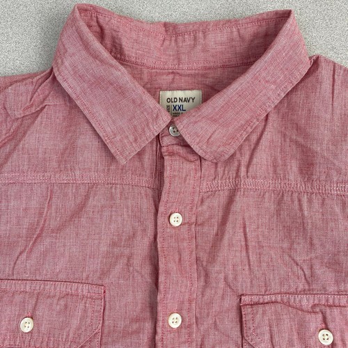 Shirt Mens 2XL Salmon Short Sleeve 