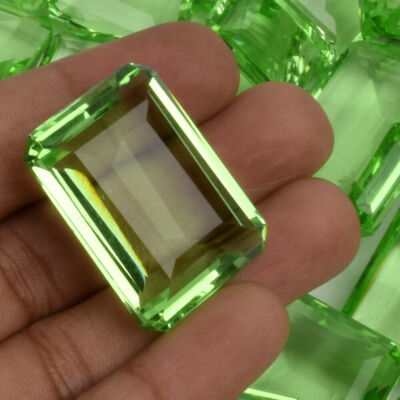 Green Amethyst, Mix Cut Lot 300.00 Ct./6 Pcs Loose Gemstones Gift 4 Birthday/Her