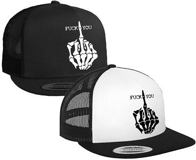 Snapback Cap Fuck You Skull Hand Baseball Kappe Basecap Mütze Mittelfinger fun