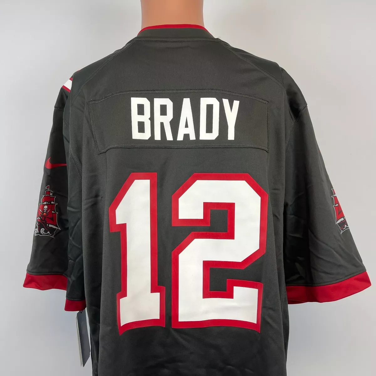 New Nike Tom Brady Tampa Bay Buccaneers Pewter Alternate Game Jersey NFL XL