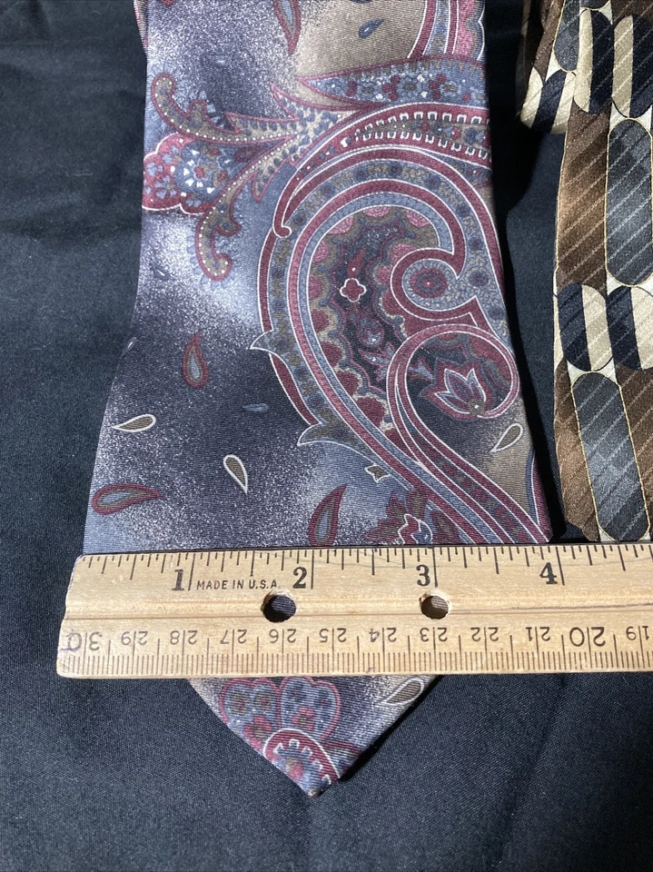 Corbatas Tailors Row para hombre, 100 % seda, lote de 2 Foto 4 de 4