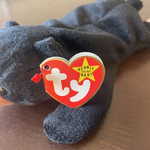 Ty Beanie Baby Blackie l'Orso Ritirato Vintage 1993 PVC Pellet Tag Errori - Foto 2 di 6