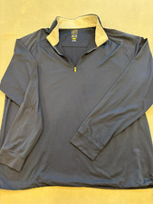 Greg Norman Golf Sweatshirt Men's XL Navy Blue Knit Long Sleeve 1/4 Zip