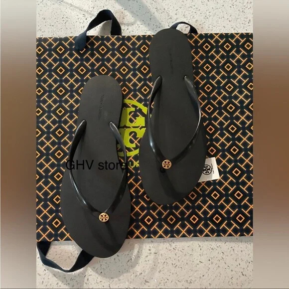 TORY BURCH Chelsea Flip Flop サイズ7 ブラック Tory Burch Chelsea Summer Casual Flip Flop Thong | eBay