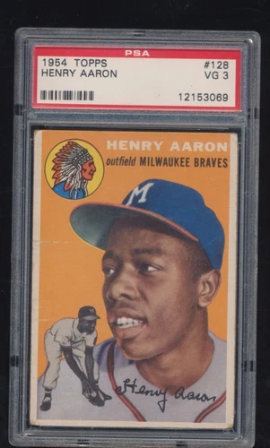 PSA 3  1954 Topps  Hank Aaron RC  # 128  High End 3
