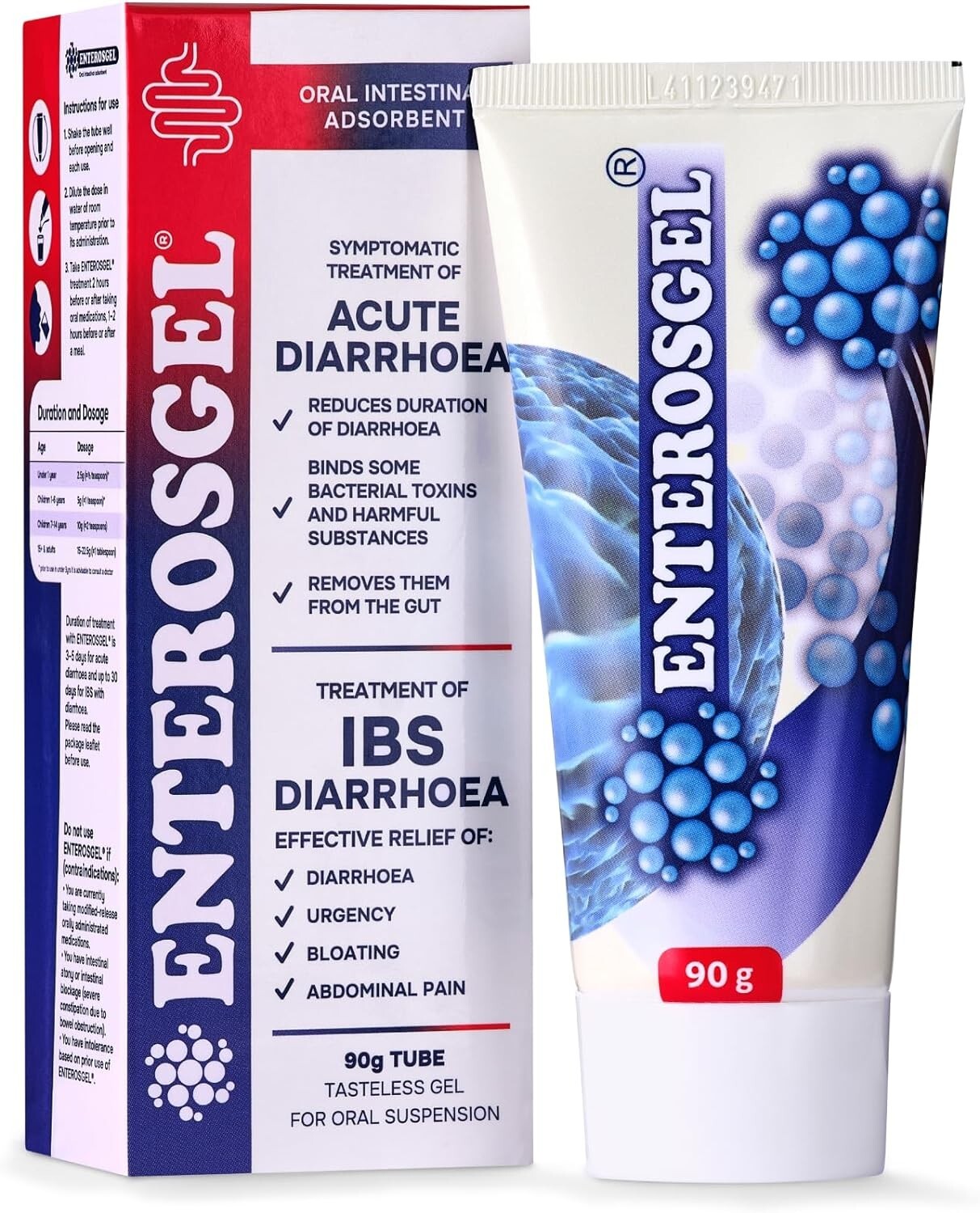Enterosgel Intestinal Toxin Binding Adsorbent Gel - 90g