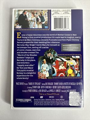 Disney BABES IN TOYLAND 1961 Family dvd ANNETTE FUNICELLO Tomy