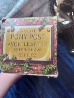 Vintage Avon Pony Post Leather Aftershave Decanter Trojan Rare Almost Full