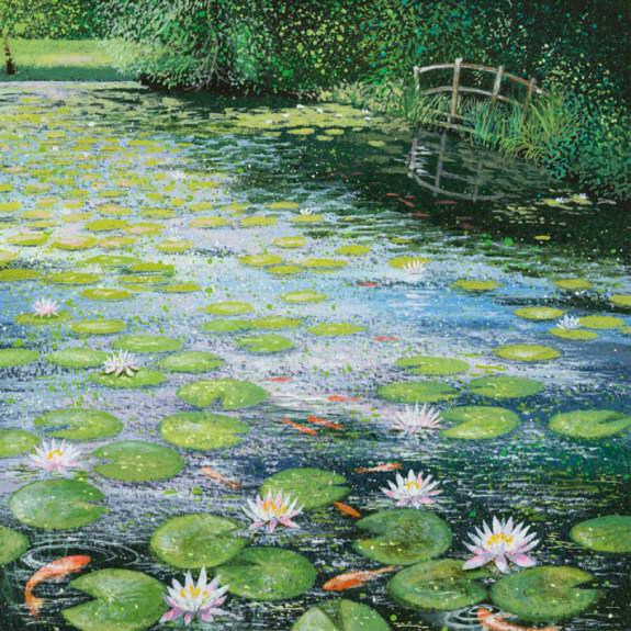 Coast and Country - Waterlilies Blank Card with Envelope