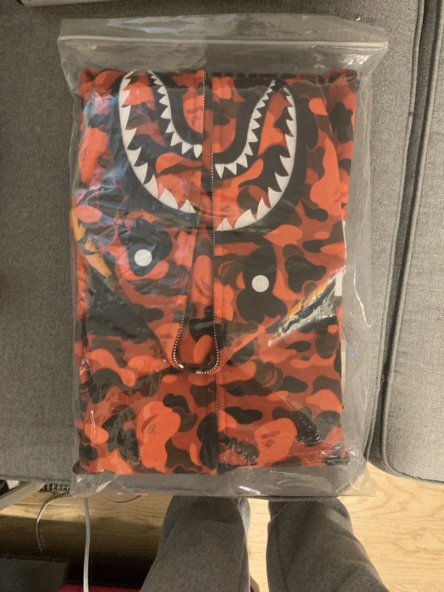 Bape x XO Camo Shark Full Zip Hoodie Small | eBay