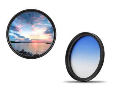 dHD DIGITAL Marken 40,5mm Farbverlaufsfilter blau Farbfilter Graduated 40,5 mm 