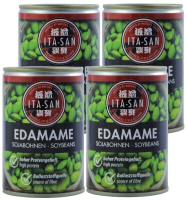 [ 4x 400g / 230g ATG ] ITA-SAN Edamame Sojabohnen Sojabohnenkerne