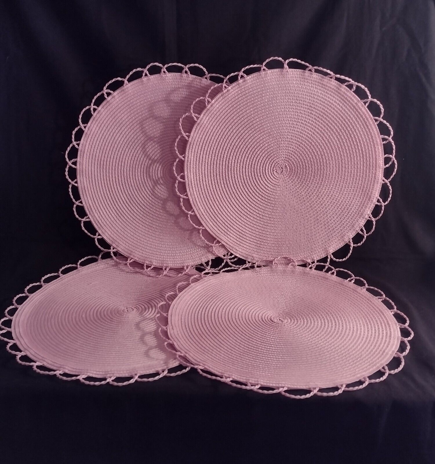 Hobby Lobby Pastel Pink 15In Woven Round Placemats Set of 4 Spring ...