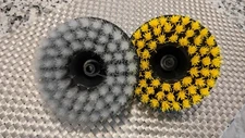 2 New Scrub Brush Upholstery Car Carpet Mat 5" Round with Power Drill Attachment