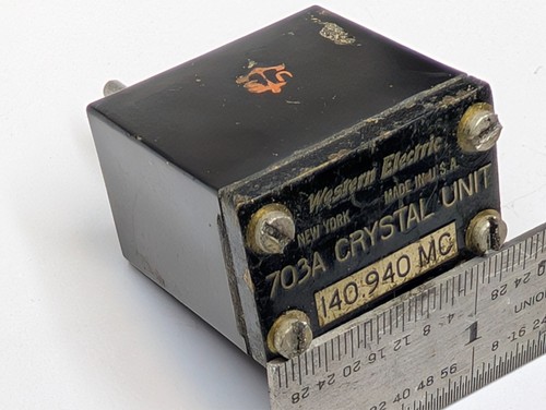 1952 NASQP US Navy Western Electric 703A Crystal Unit Radio 140.94 MHz MC Vtg E1 - Zdjęcie 5 z 6