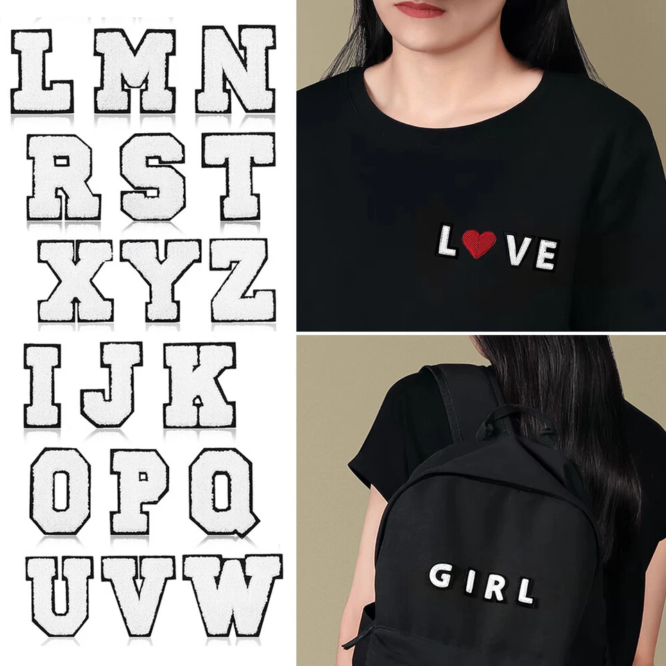 English Letter Patches Applique A-Z Iron On Cloth Stickes Cloth Accessories DIY - Image 4 of 4