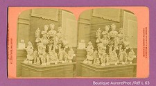 STÉRÉO VIEW : PARIS, EXPO UNIVERSELLE 78, OEUVRES CARRIER-BELLEUSE, CAHOURS -L63