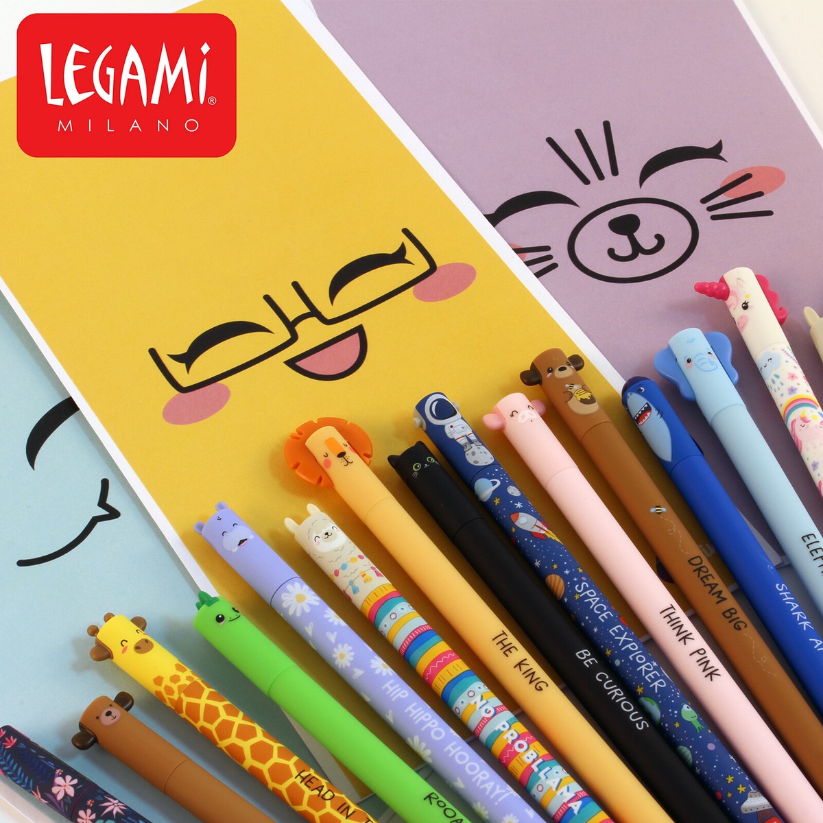 Legami Pen Sets Erasable Pen Cute Animal Gel Pens School