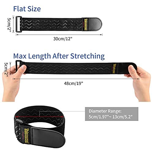 Trilancer elastische Cinchriemen mit rutschfesten Streifen 12 x 28er Pack schwere Dut - Bild 3 von 7