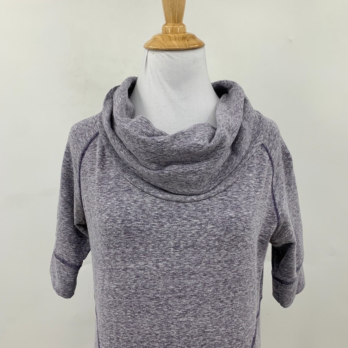 Athleta Coronado Cowl Neck Sweatshirt XS Extra Small Amethyst Half