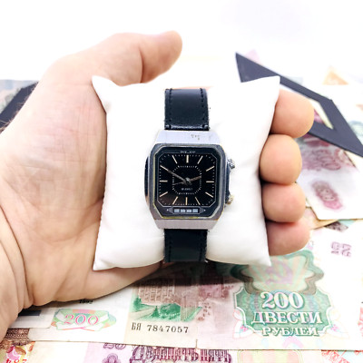   Rare Vintage Poljot Alarm   wristwatch USSR wrist watch 18 jewels 1980s 2612