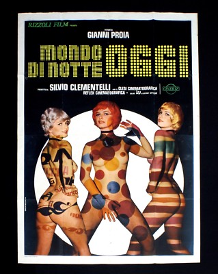 MONDO DI NOTTE OGGI manifesto poster Documentario Cicciolina Ilona Staller C53