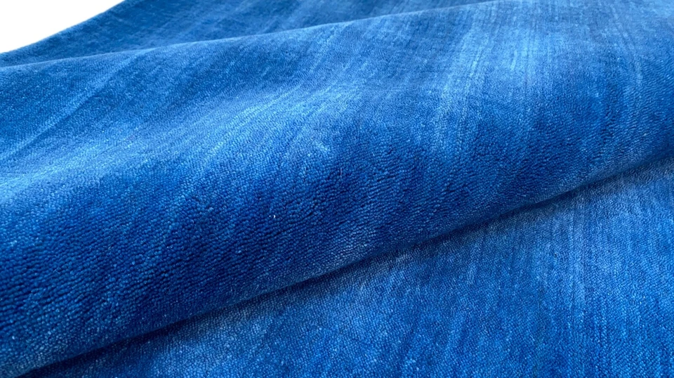 Rond Gabbeh Bleu Tapis 200x200 CM Tissé à la Main 100% Laine Lori G64T6 - Photo 4/4