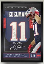 Julian Edelman Signed Jersey Framed W/ JSA COA New England Patriots Navy Auto