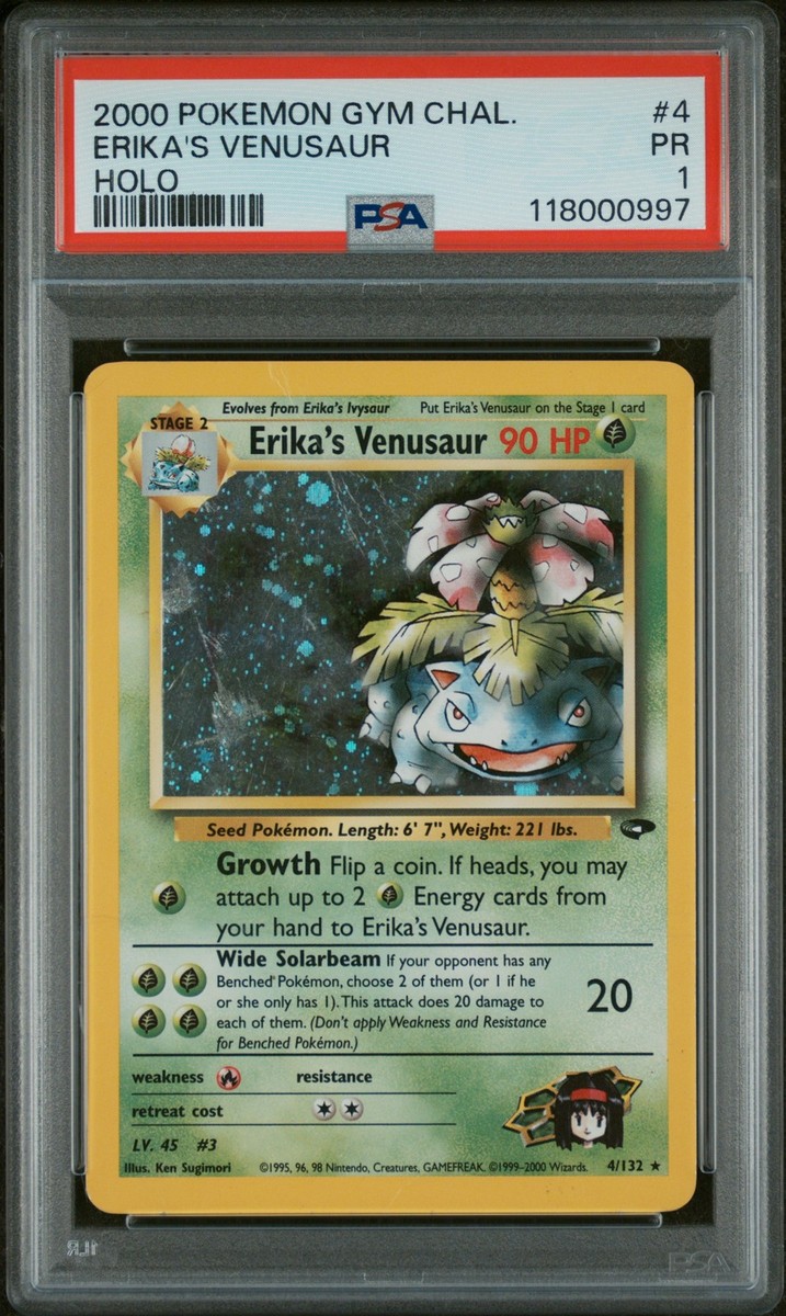 PSA 1 Erika'S Venusaur #4 2000 Pokemon Gym Challenge 118000997 | eBay