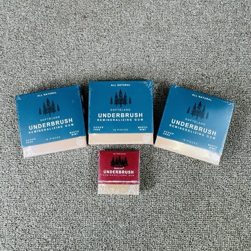 UNDERBRUSH Remineralisierender Kaugummi 3er Set Mastix Minze & 1 Zimt