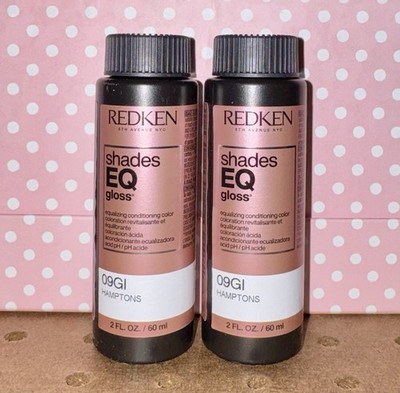 2 PACK 09G1 HAMPTONS REDKEN SHADES EQ EQUALIZING CONDITIONING COLOR GLOSS 2 OZ