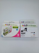 LD Replacement for Epson 127 Extra High Yield Ink Set Black Magenta Ships Fast