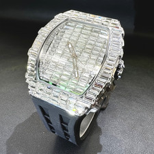 Luxury Square Shiny Rhinestone Watch Classic Business Quartz Watch Fashion Men