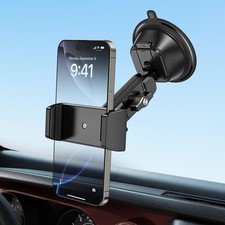 Heavy Duty Suction Cup Phone Mount with Aluminum Alloy Arm  Clamp, 66LBS Vac...
