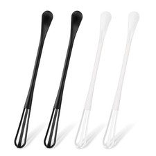 4 Stück Mini Schneebesen, Multifunktion Schneebesen Klein mit Minilöffel Kuns...