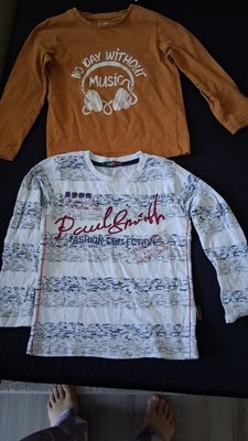 2 Shirts langarm Longleeve Gr. 116 Vertbaudet Toontoy / wie neu!