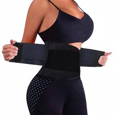 Waist Trainer Belt for Women - Slimming Cincher Trimmer Girdle Black, Large