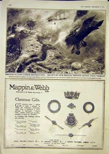 Original Old Vintage Print Advert Mappin Webb French Aeroplane Thiriat War 1917