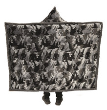 Wearable Hooded Blanket with inside pockets 70" x 50" Midnight Cammo