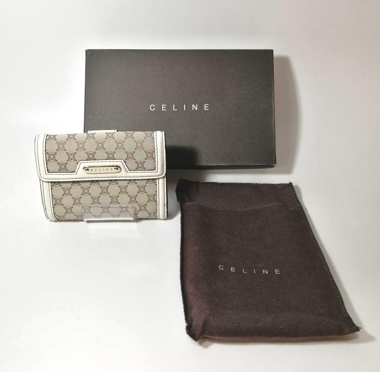 Macadam Pattern Fold Wallet Celine Model White CE… - image 18