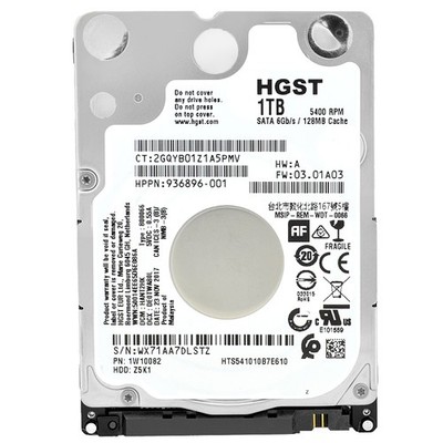 Festplatte HGST 1 TB HTS541010B7E610 128Mb Cache 5400Rpm Sata III 2,5'' Zoll