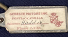 Vintage Genesee motors Inc. Pontiac, Cadillac dealership Flint Michigan Keychain — photo 2