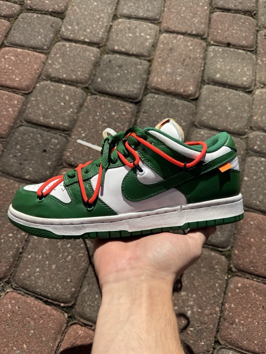 Nike Off White Dunk Pine Green Size 7.5 * LEFT SHOE ONLY* | eBay