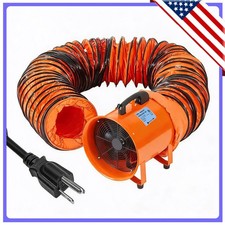 Utility Blower Fan w/Duct Hose, 12'' Portable Exhaust Ventilator 585W 3500CFM