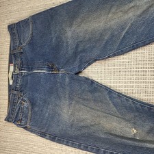 Levis 517 Jeans Mens 34x34 Medium Wash Blue Bootcut Denim Distressed Pants