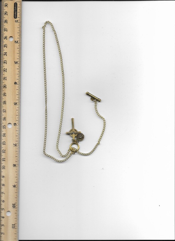 Saint Anthony Brass Cross & Pendant Necklace (A)