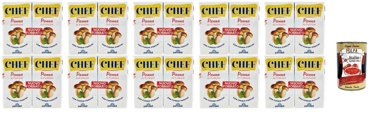 Parmalat Panna Chef Pilz-Kochsahne mit Steinpilzen, 10 Packungen, 2x125 g+Polpa