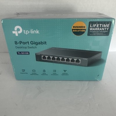 TP-Link TL-SG108 / 8-Port Multi-Gigabit Ethernet Desktop Switch New Sealed
