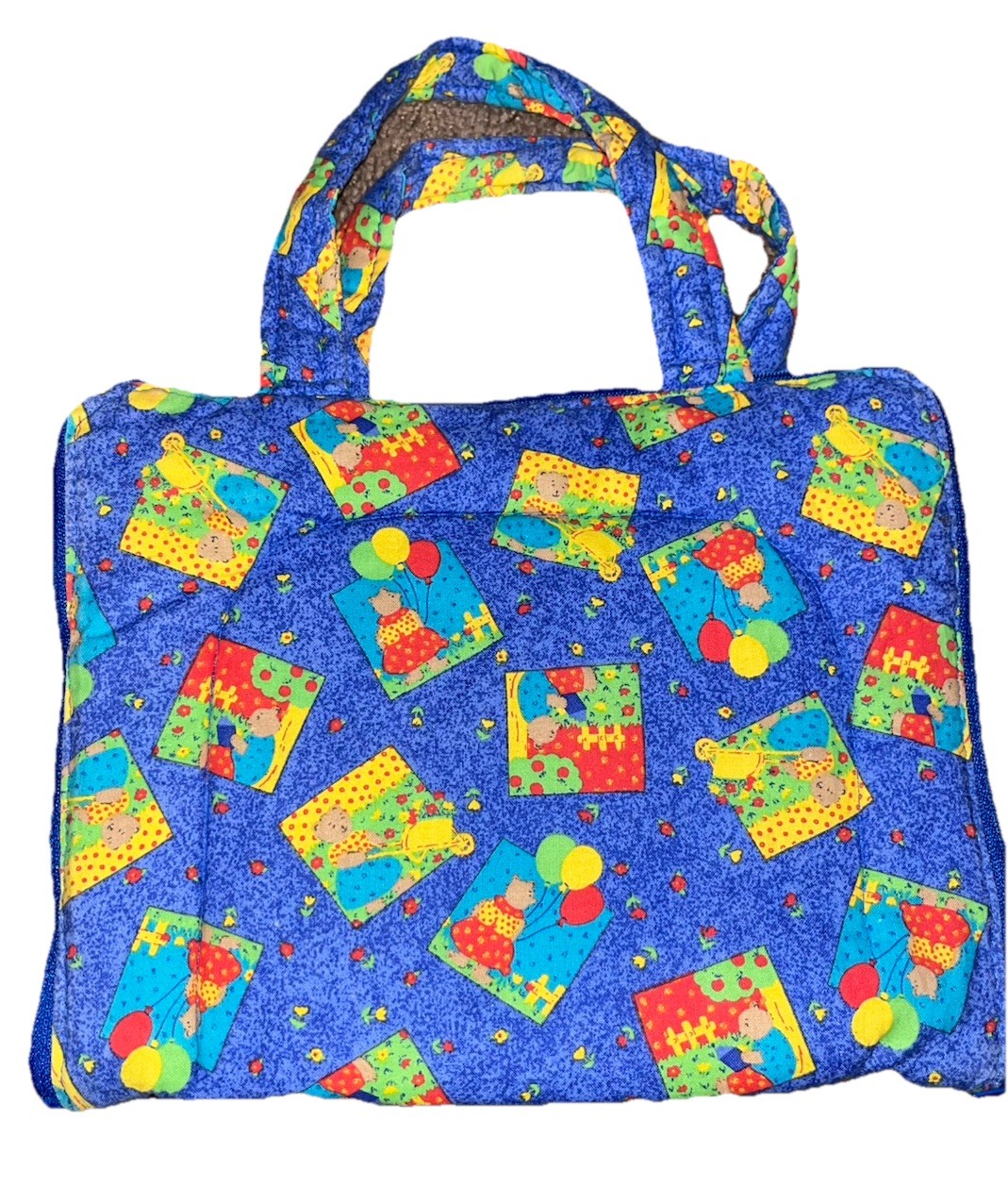 Vintage bear primary color foldable & Portable Diaper Changing pad